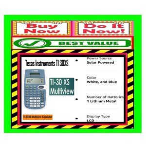 ✅ Texas Instruments TI-30 XS ➕🆒 CALCULATOR Handheld Digital Machine💸BUY NOW‼️